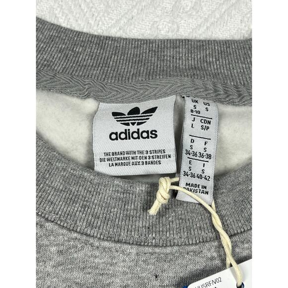 Adidas Women’s Adicolor Essentials Crew Sweatshirt in Gray, size S, NWT - Picture 7 of 8